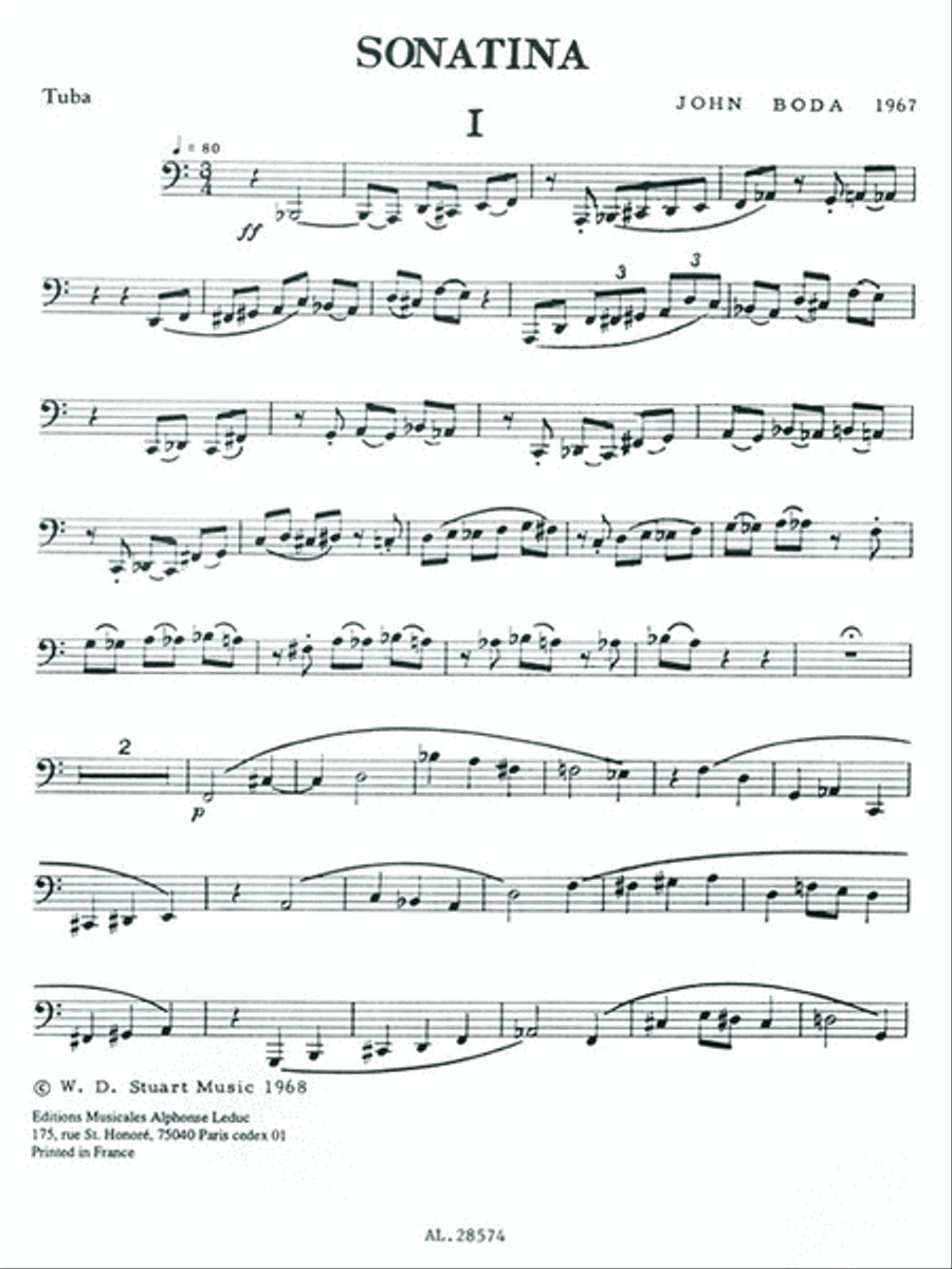 Sonatina (tuba & Piano) Tuba scores gallery preview page 2