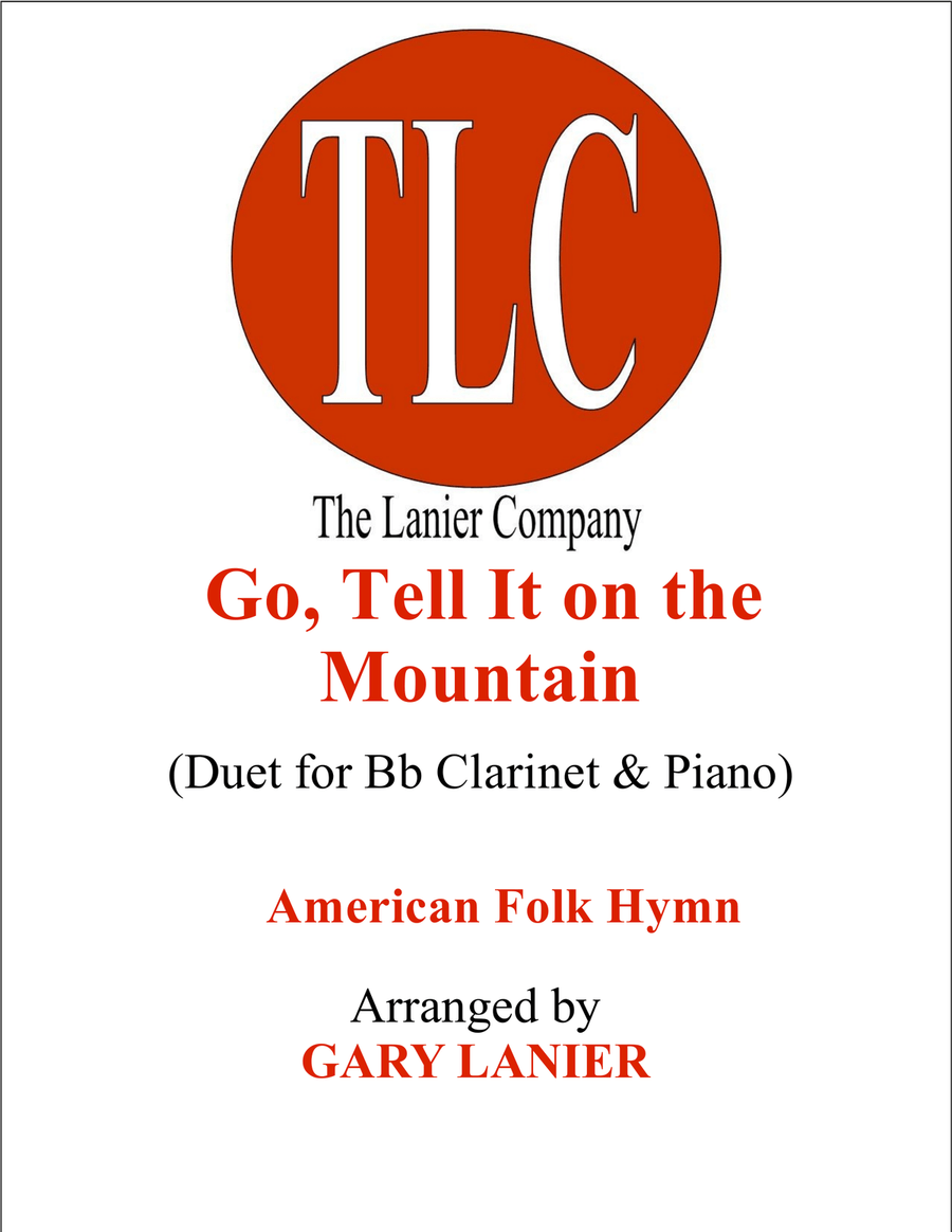 GO, TELL IT ON THE MOUNTAIN (Duet – Bb Clarinet and Piano/Score and Parts) Woodwind Duet scores gallery preview page 1