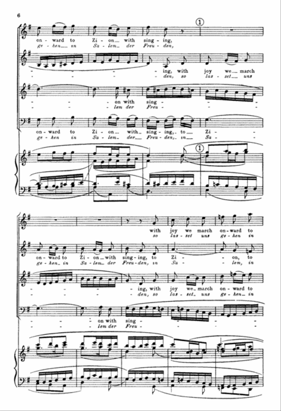 With Joy We March onward to Zion (So lasset uns gehen in Salem) 4-Part scores gallery preview page 5