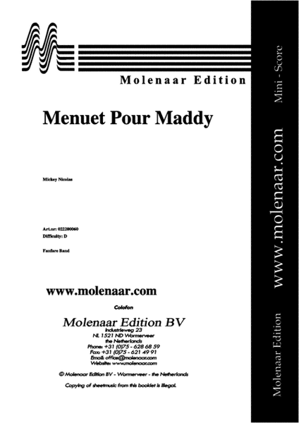 Menuet Pour Maddy