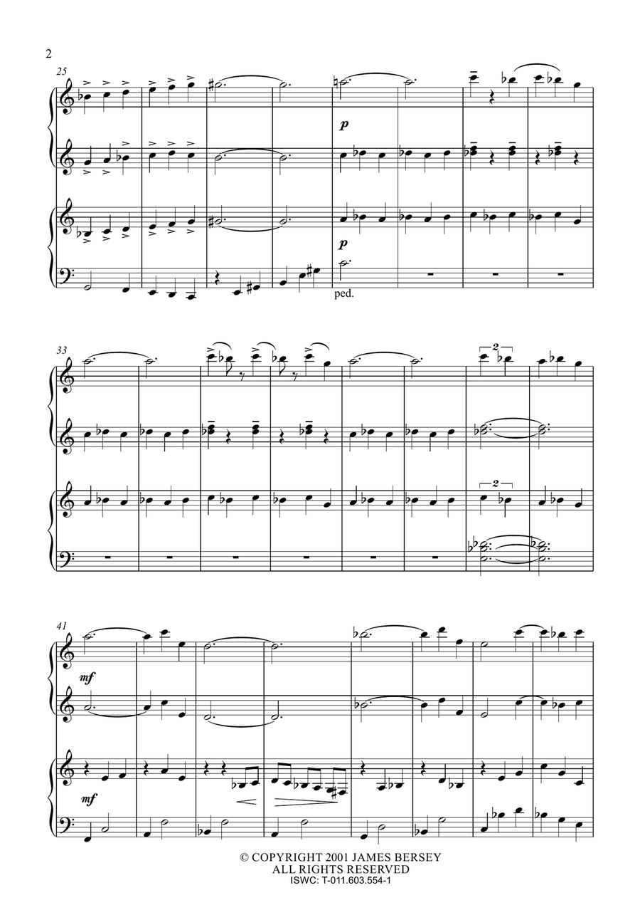 Dance of the Rising Sun (Piano Duet) Chamber Music scores gallery preview page 4