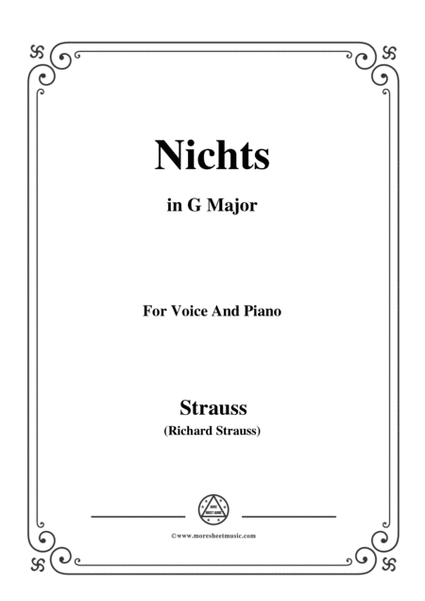 Richard Strauss-Nichts in G Major,for voice and piano image number null