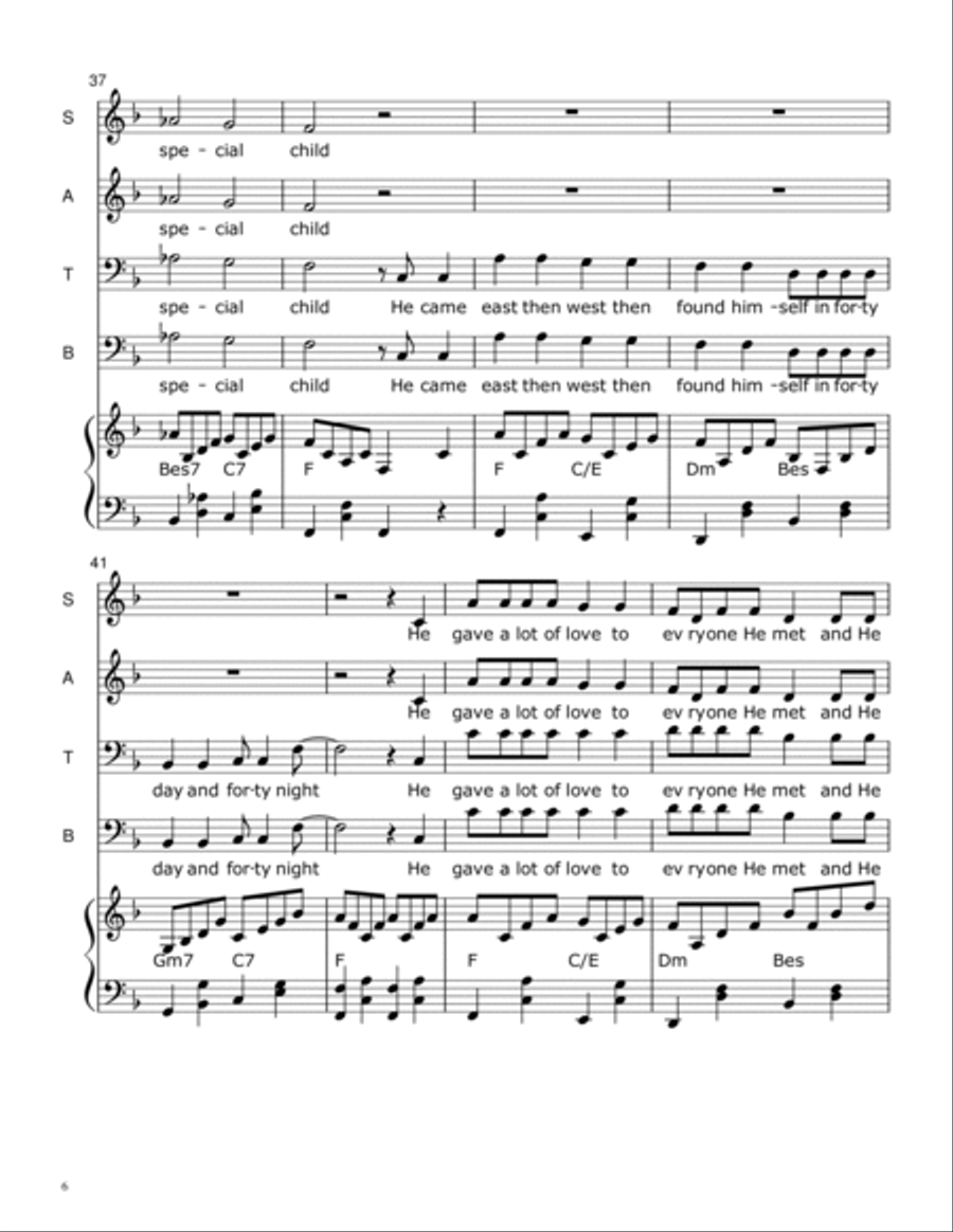 A Christmas Song A Christmas Song 4-Part scores gallery preview page 6