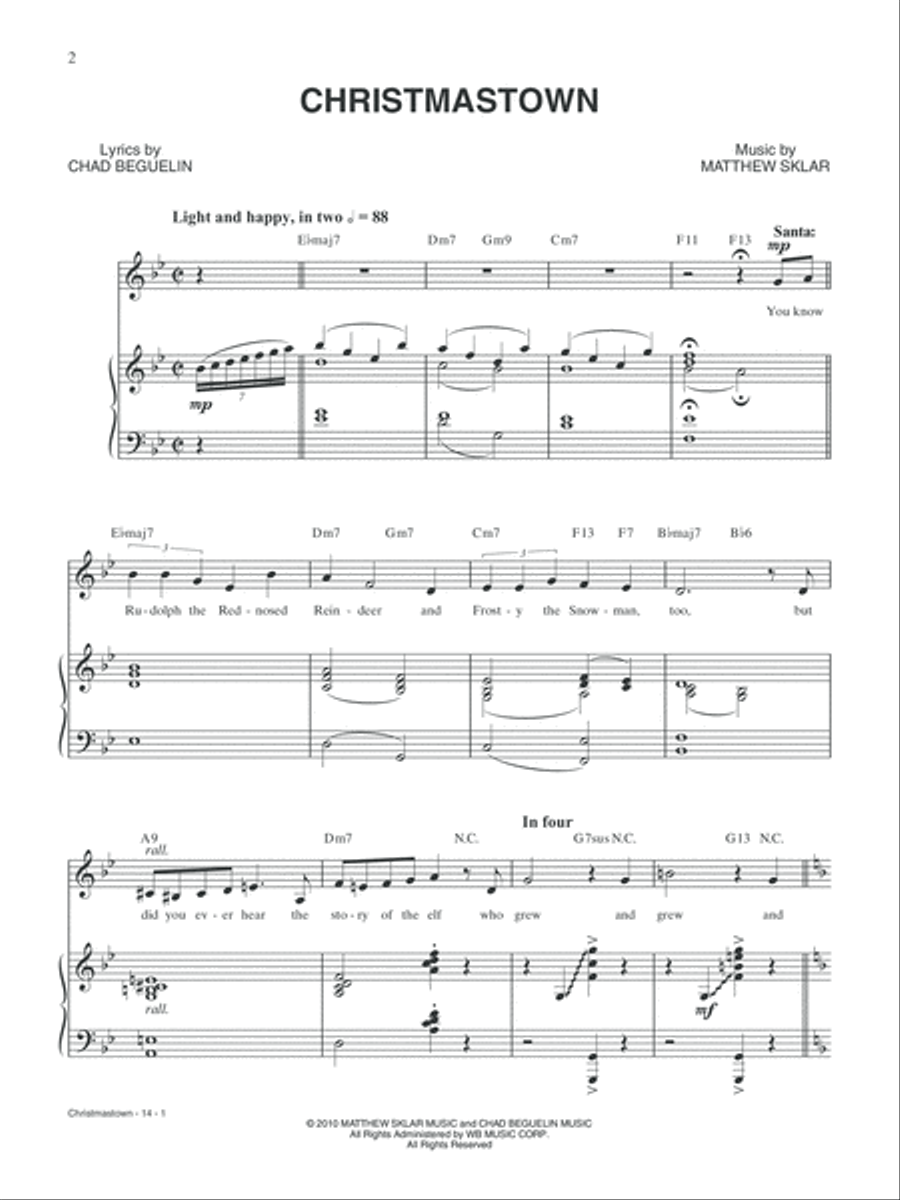 Elf -- The Broadway Musical -- Vocal Selections Piano, Vocal, Guitar scores gallery preview page 3