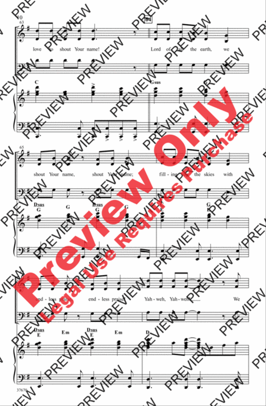 At Your Name (Yahweh, Yahweh) 3-Part scores gallery preview page 10