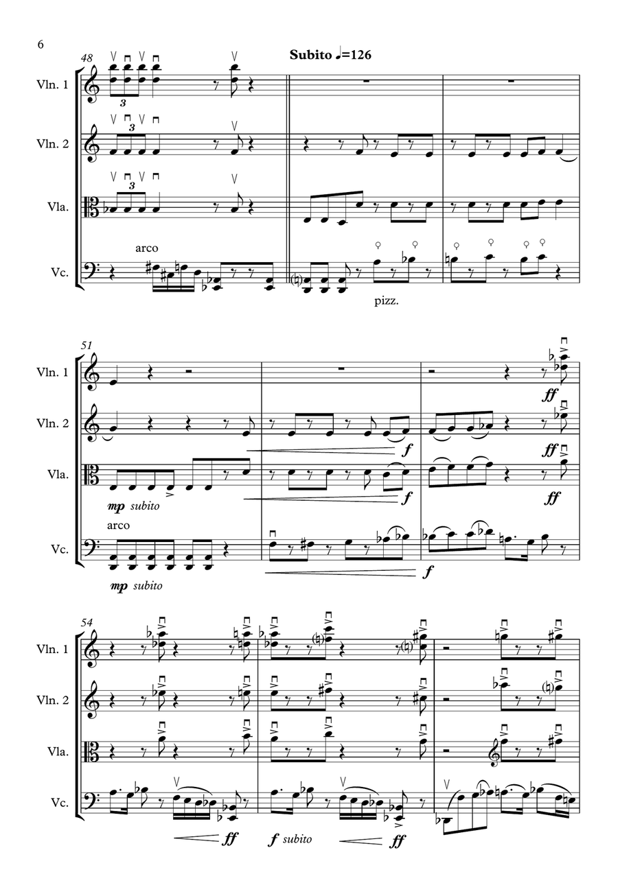 Phantasy Quartet Phantasy Quartet String Quartet scores gallery preview page 6