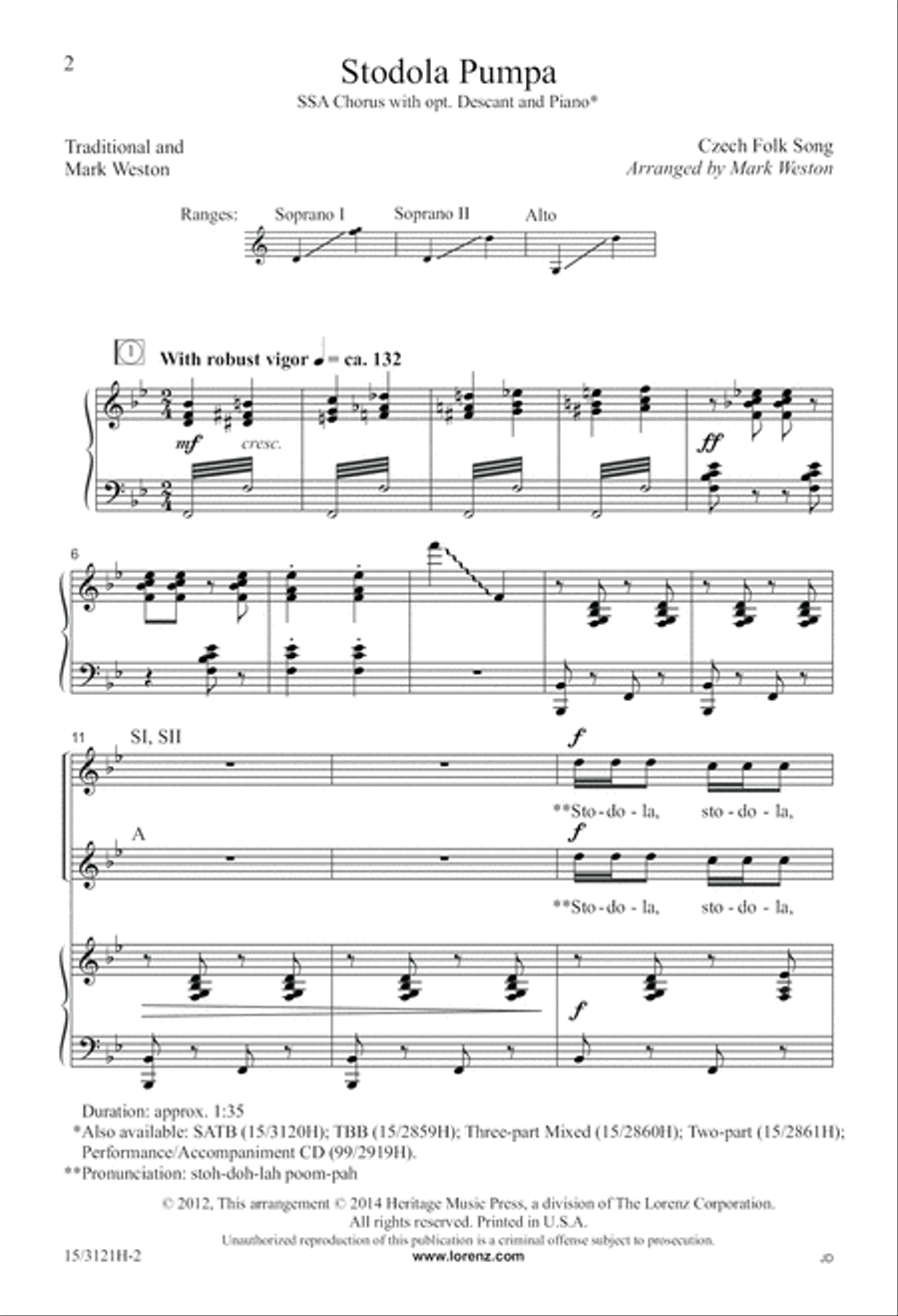 Stodola Pumpa SSA scores gallery preview page 2