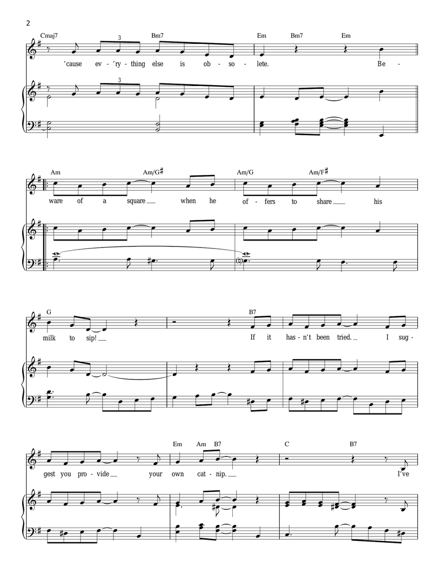Ev'rybody Wants To Be A Cat (from The Aristocats) Voice scores gallery preview page 2