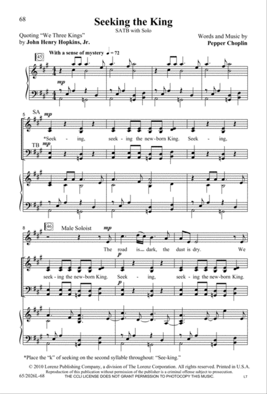 Night of the Father's Love 4-Part scores gallery preview page 69