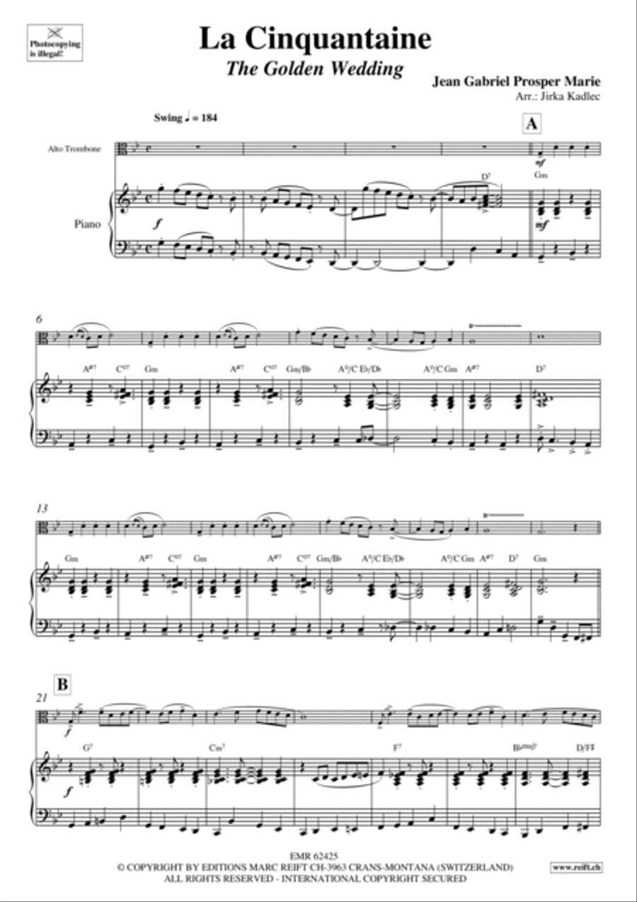 La Cinquantaine Piano Accompaniment scores gallery preview page 4