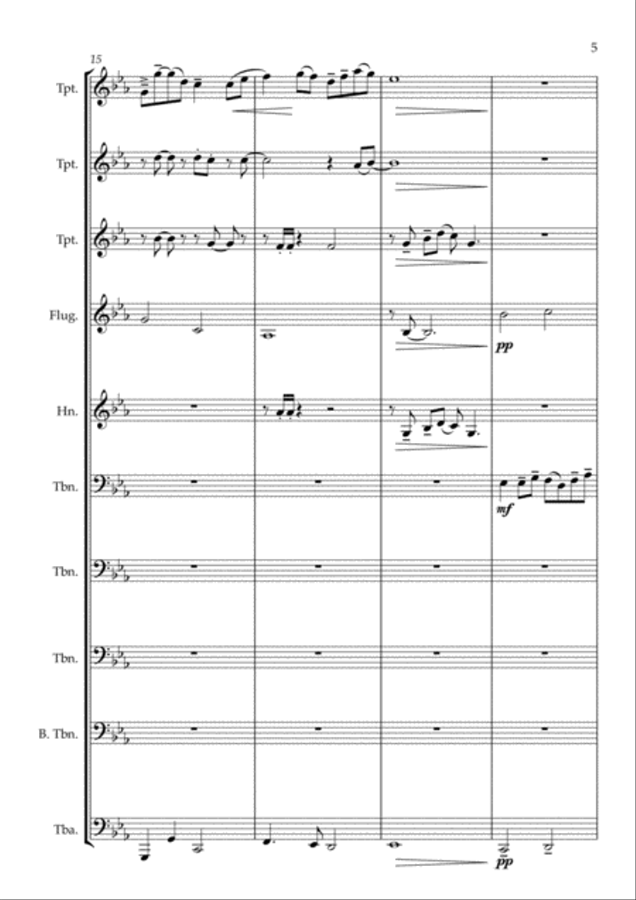 Moonlight - Brass 10 Piece Brass Ensemble scores gallery preview page 5