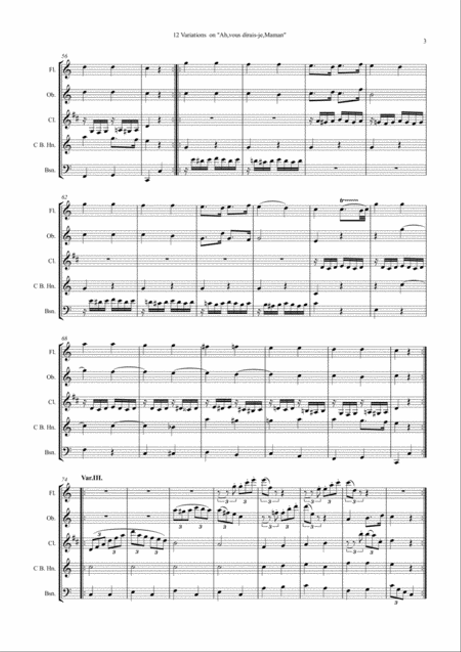 Mozart:12 Variations on 