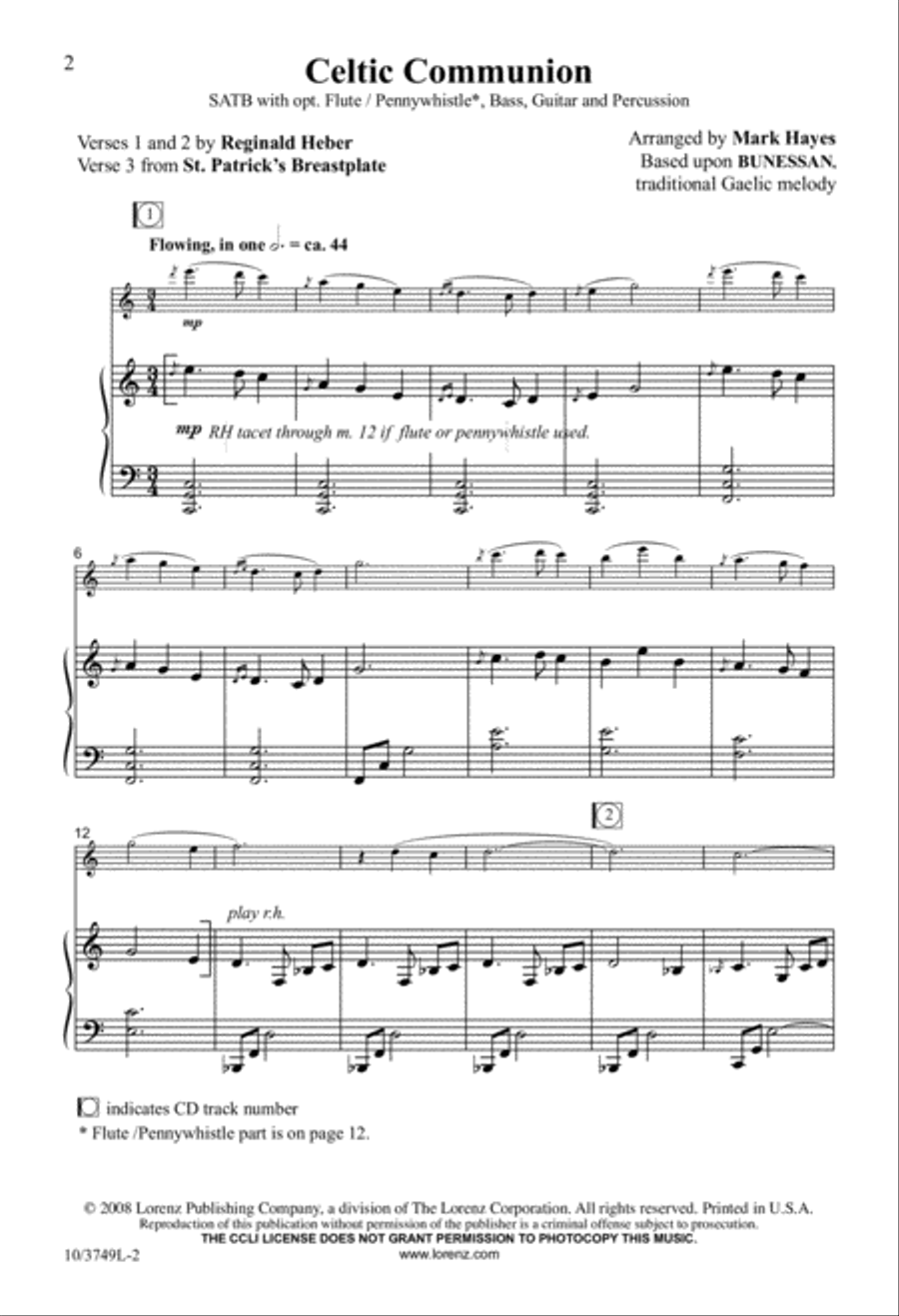 Celtic Communion 4-Part scores gallery preview page 2
