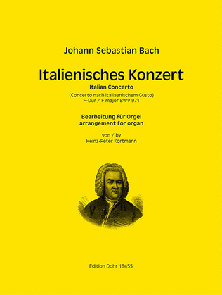 Book cover for Italienisches Konzert F-Dur BWV 971 (für Orgel solo)