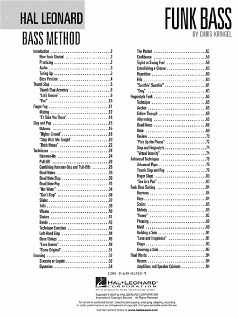 Funk Bass Funk Bass Electric Guitar scores gallery preview page 2