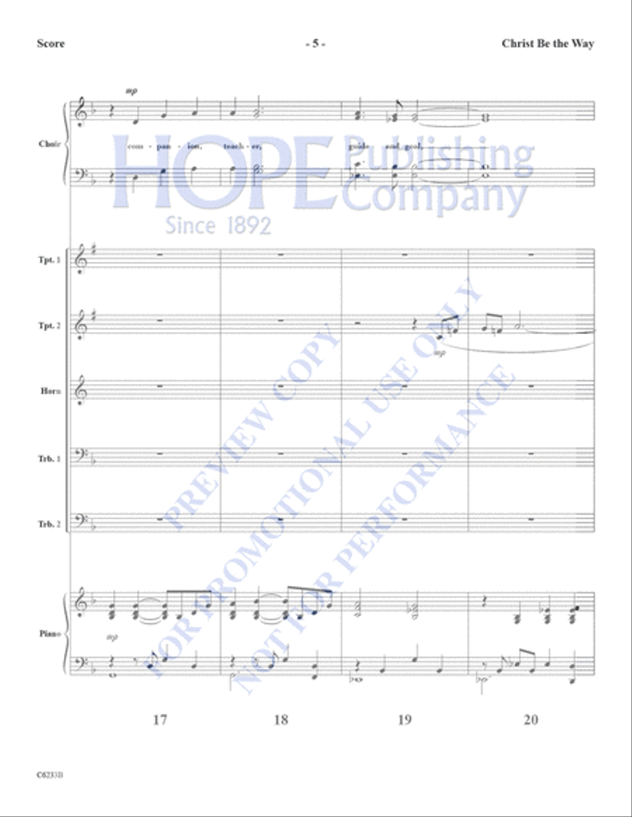 Christ Be the Way Christ Be the Way Choir scores gallery preview page 6