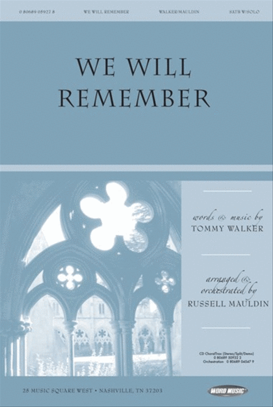 We Will Remember - CD ChoralTrax Choir scores gallery preview page 1