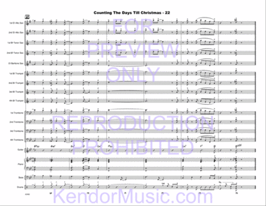Counting The Days Till Christmas Jazz Ensemble scores gallery preview page 45