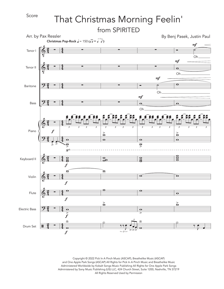 That Christmas Morning Feelin' (Curtain Call) TTBB scores gallery preview page 1
