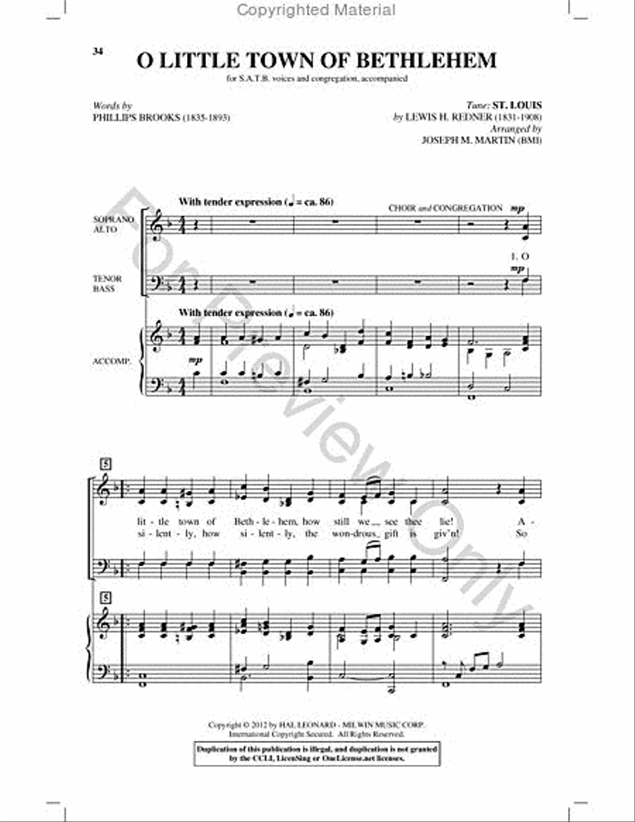 Carols for Choir and Congregation Choir scores gallery preview page 33