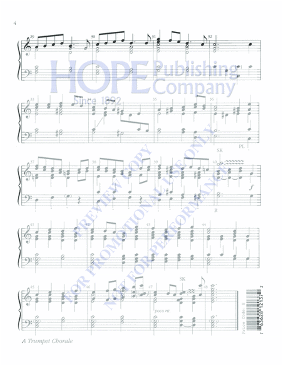 A Trumpet Chorale A Trumpet Chorale 3-Octaves scores gallery preview page 4
