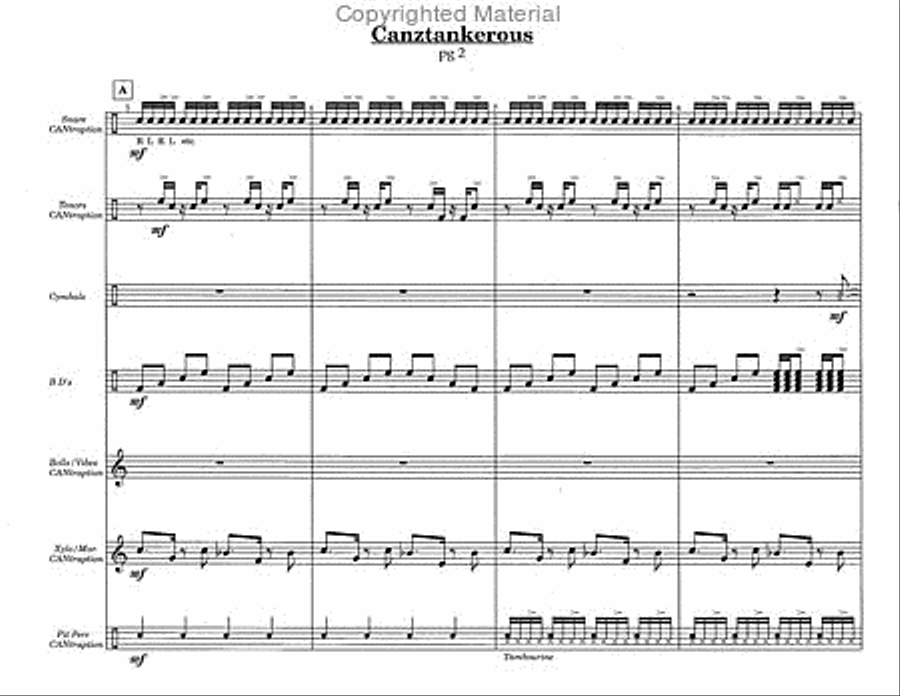 Canztankerous Canztankerous Percussion Ensemble scores gallery preview page 5
