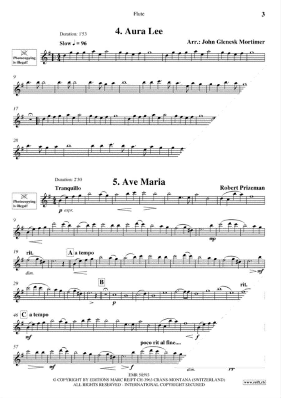 20 Slow Melodies Volume 1 Flute Solo scores gallery preview page 5