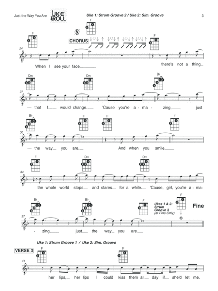 Just The Way You Are Ukulele scores gallery preview page 3