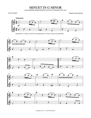 Minuet in G Minor (from Harpsichord Partita in B-flat Major)