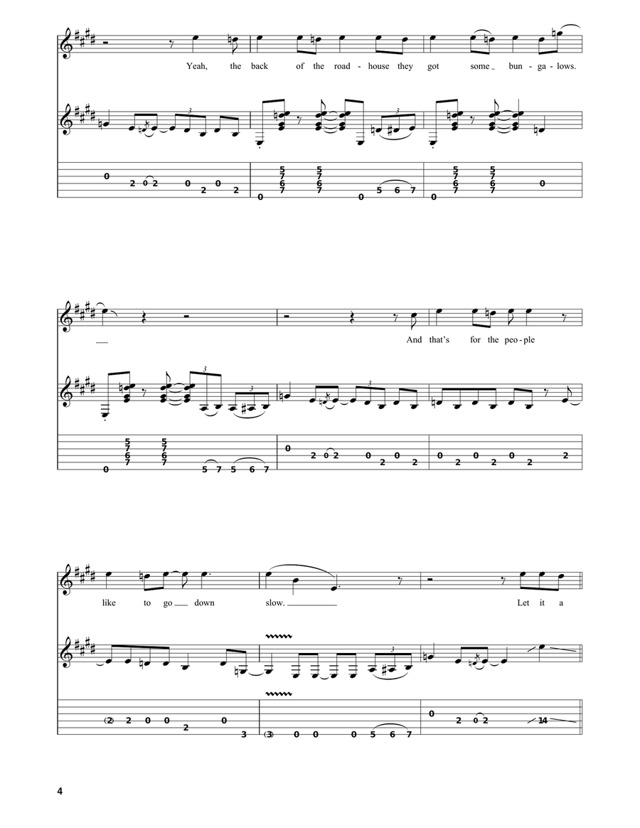 Roadhouse Blues Electric Guitar scores gallery preview page 4