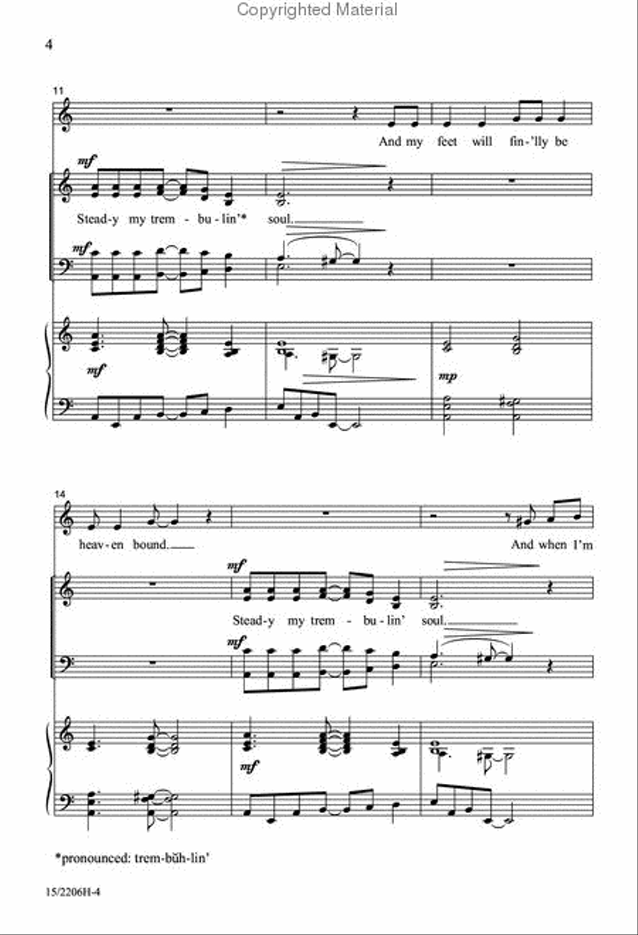 Steady My Trembulin' Soul 4-Part scores gallery preview page 3