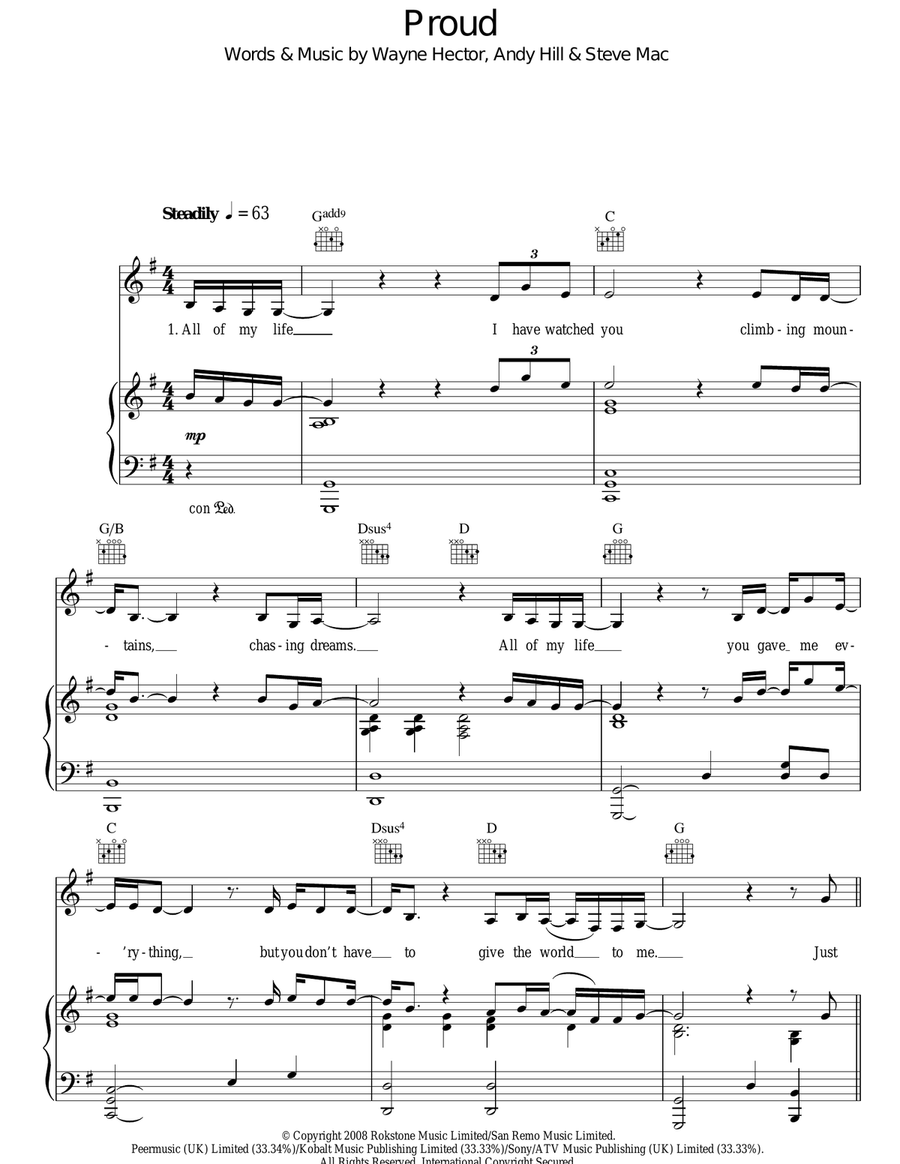 Proud Acoustic Guitar scores gallery preview page 1