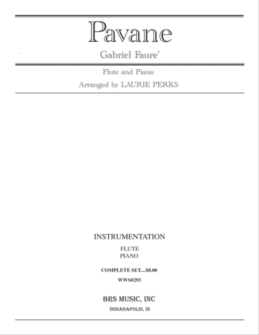Pavane, Op. 50 Flute Solo scores gallery preview page 1