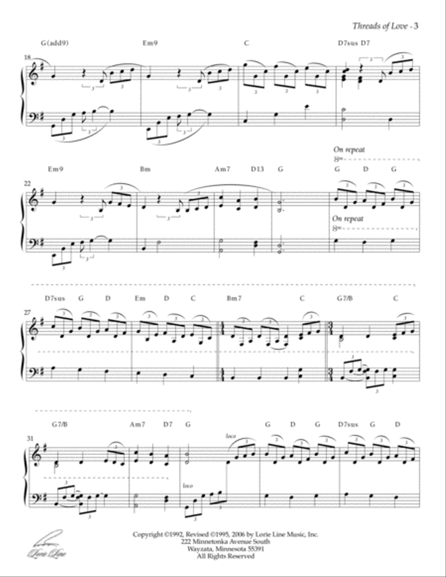 Threads Of Love Piano Solo scores gallery preview page 3
