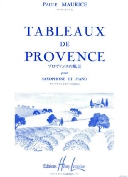 Tableaux De Provence by Paule Maurice Alto Saxophone - Sheet Music