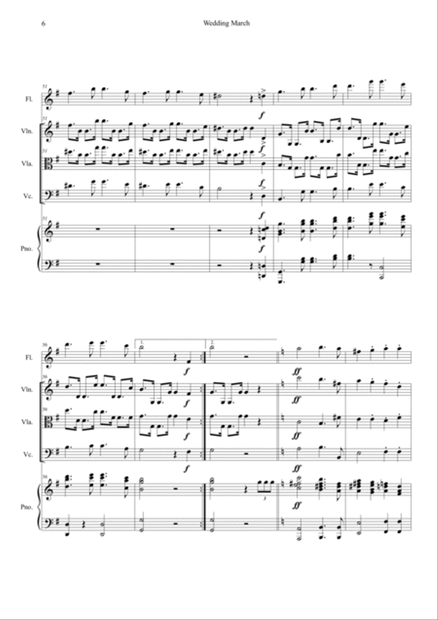 Wedding March Wedding March Flute scores gallery preview page 6