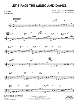 Let's Face the Music and Dance (arr. Michael Philip Mossman) - Bb Solo Sheet