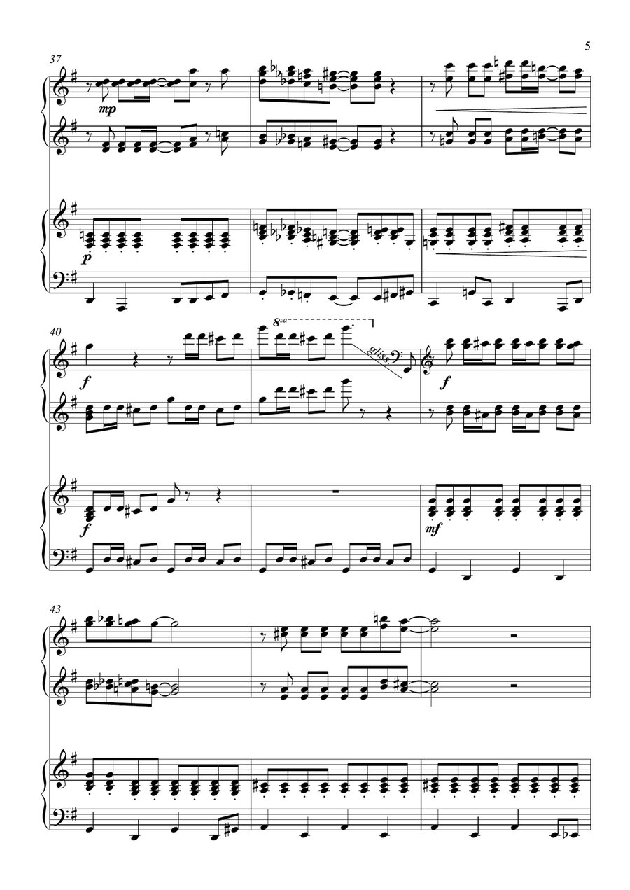You Give A Little Love 1 Piano, 4-Hands scores gallery preview page 5