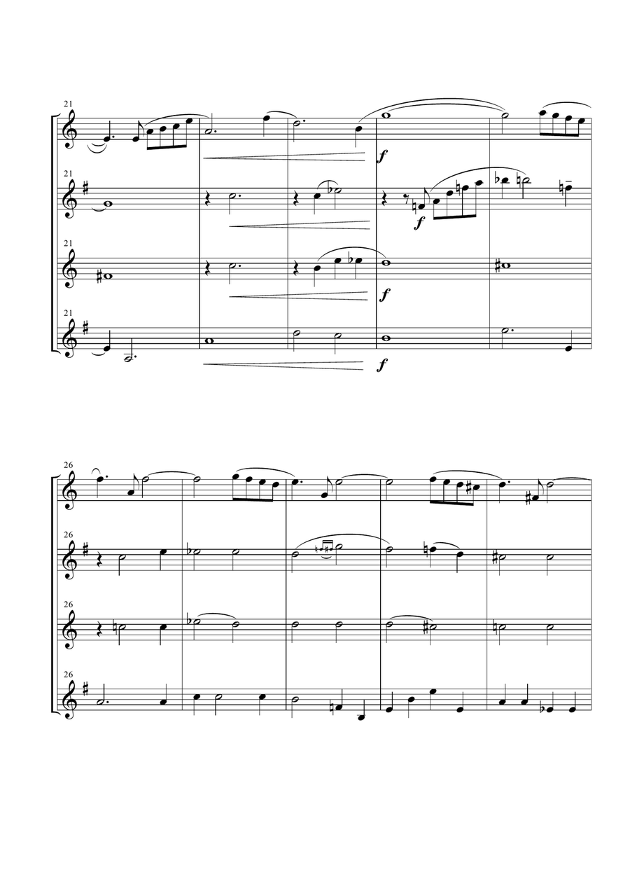 The Shadow Of Your Smile Woodwind Quartet scores gallery preview page 5