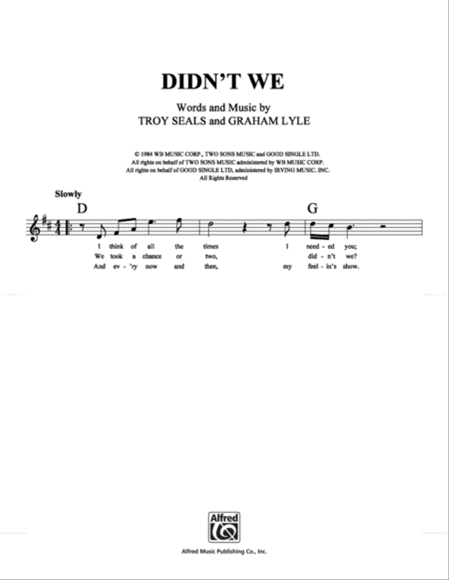 Didn't We School and Community scores gallery preview page 1