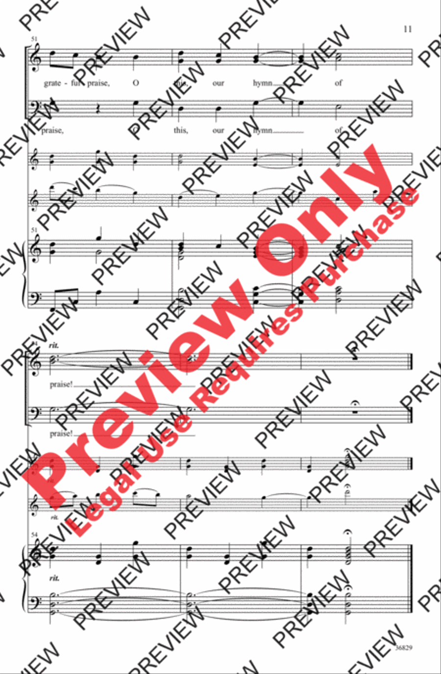 For the Beauty of the Earth 3-Part scores gallery preview page 11