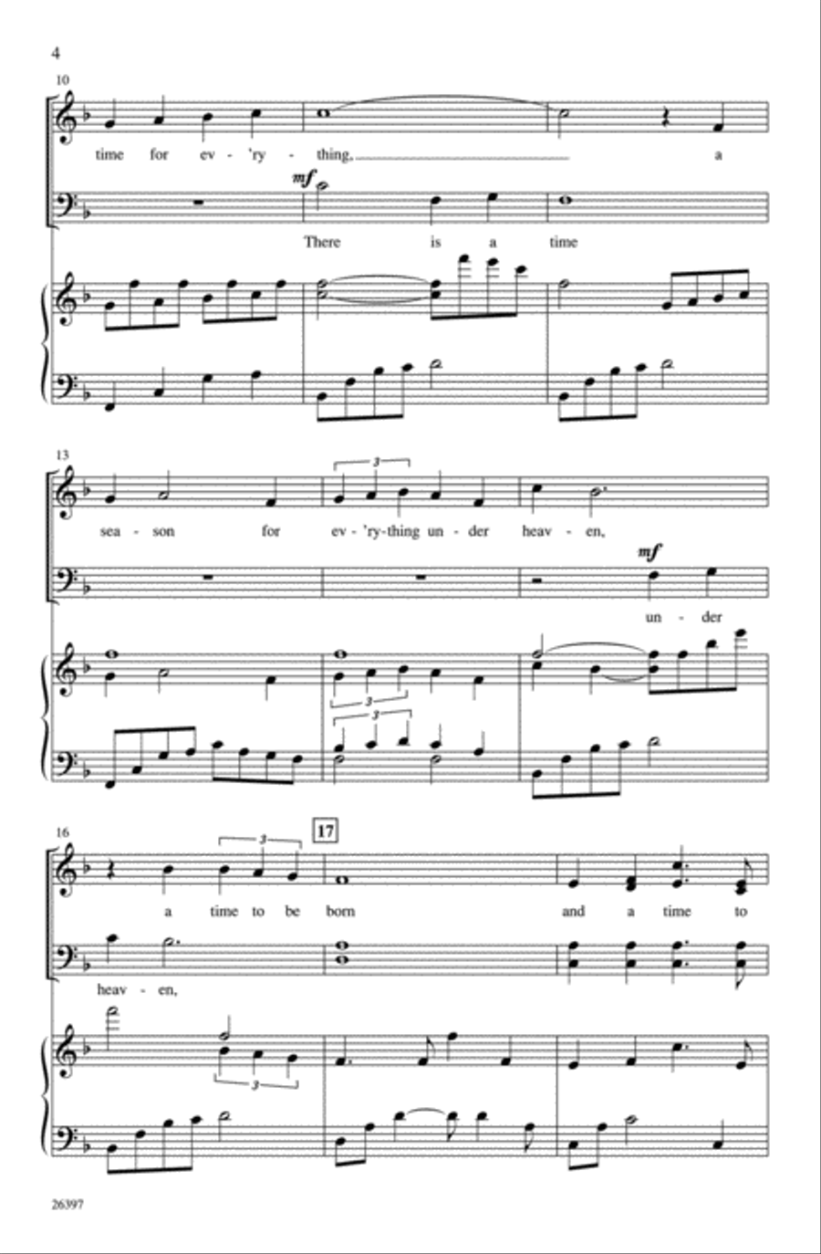 A Time for Everything A Time for Everything 4-Part scores gallery preview page 3