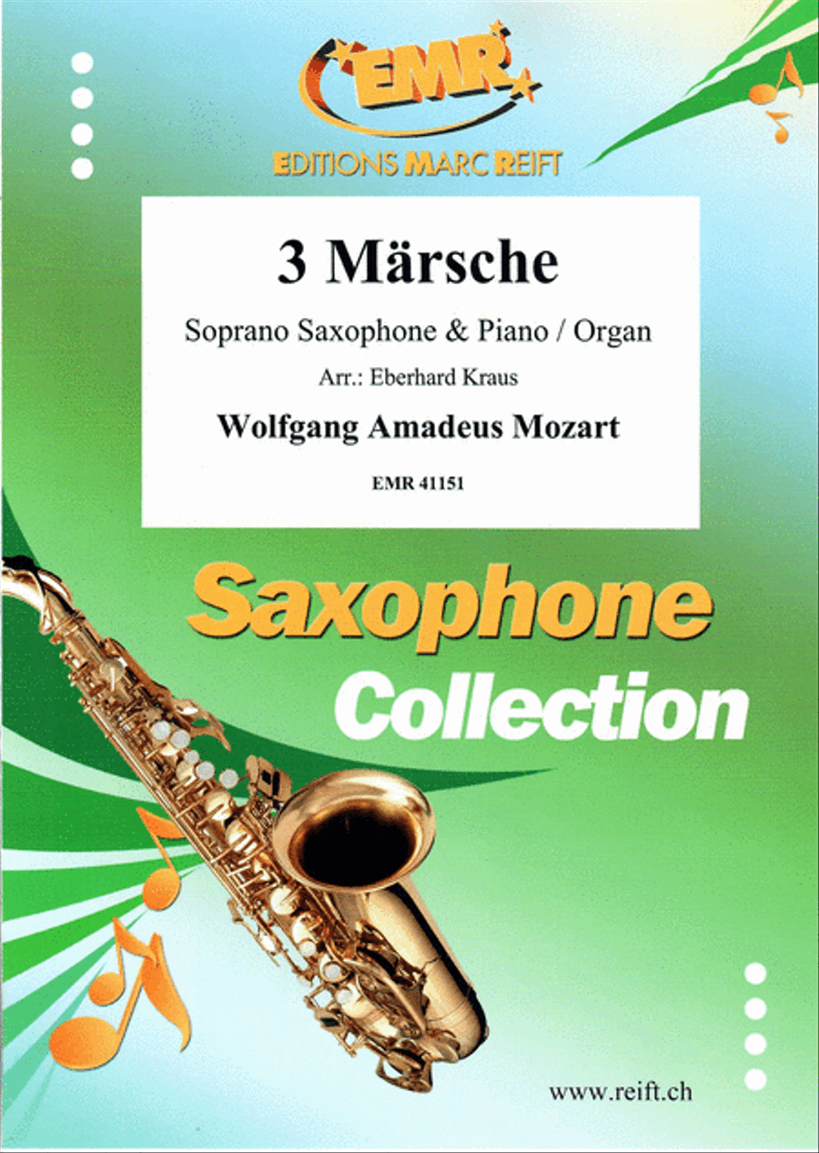 3 Marsche Soprano Saxophone scores gallery preview page 1