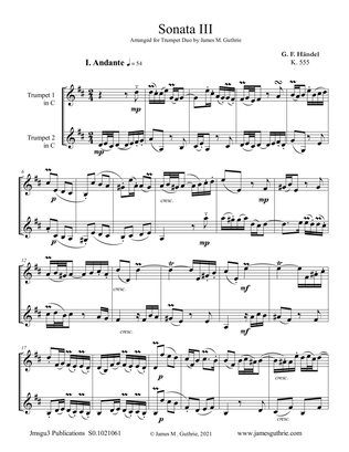 Handel: Sonata No. 3 for Trumpet Duo