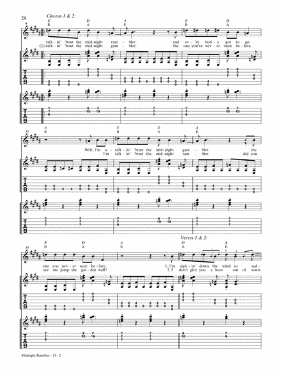 Midnight Rambler (Live Version) Guitar Tablature scores gallery preview page 2