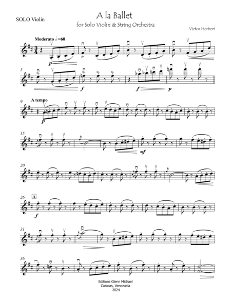 A La Valse for Solo Violin & Strings image number null