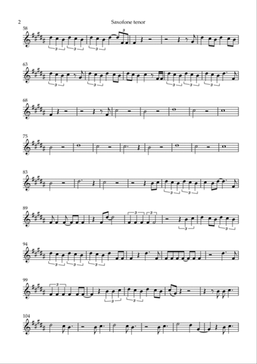 So Long, London Tenor Saxophone scores gallery preview page 2