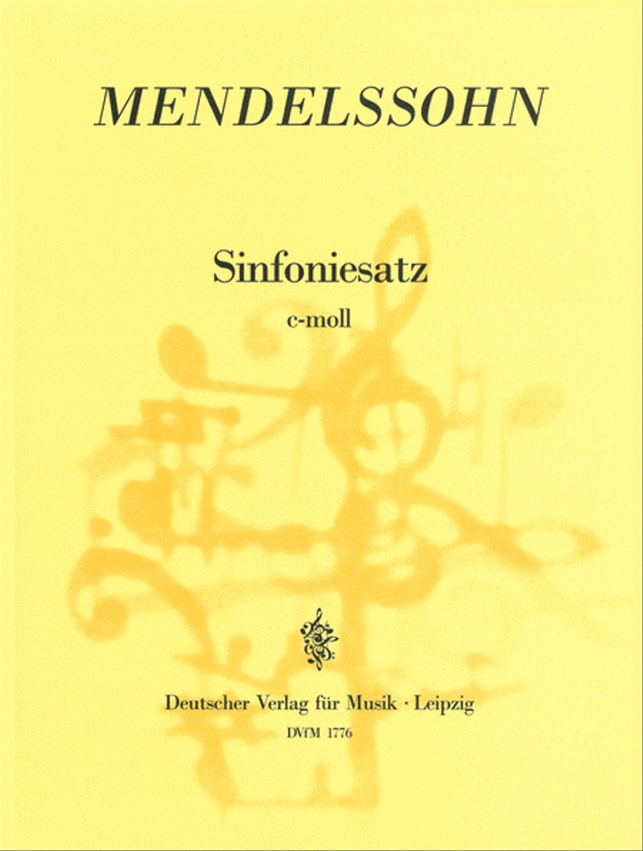 Sinfoniesatz in C minor MWV N 14 String Orchestra scores gallery preview page 1