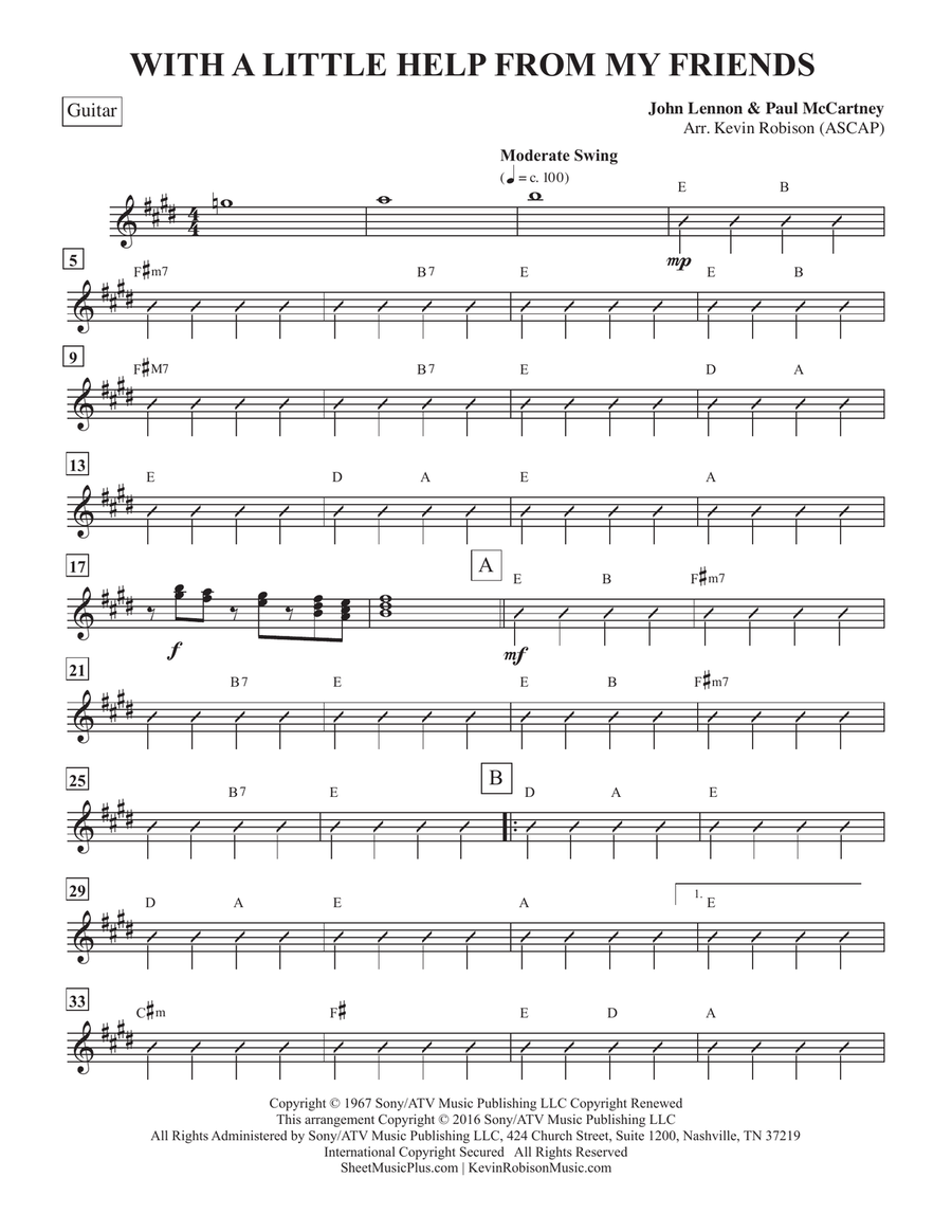With A Little Help From My Friends Small Ensemble scores gallery preview page 2