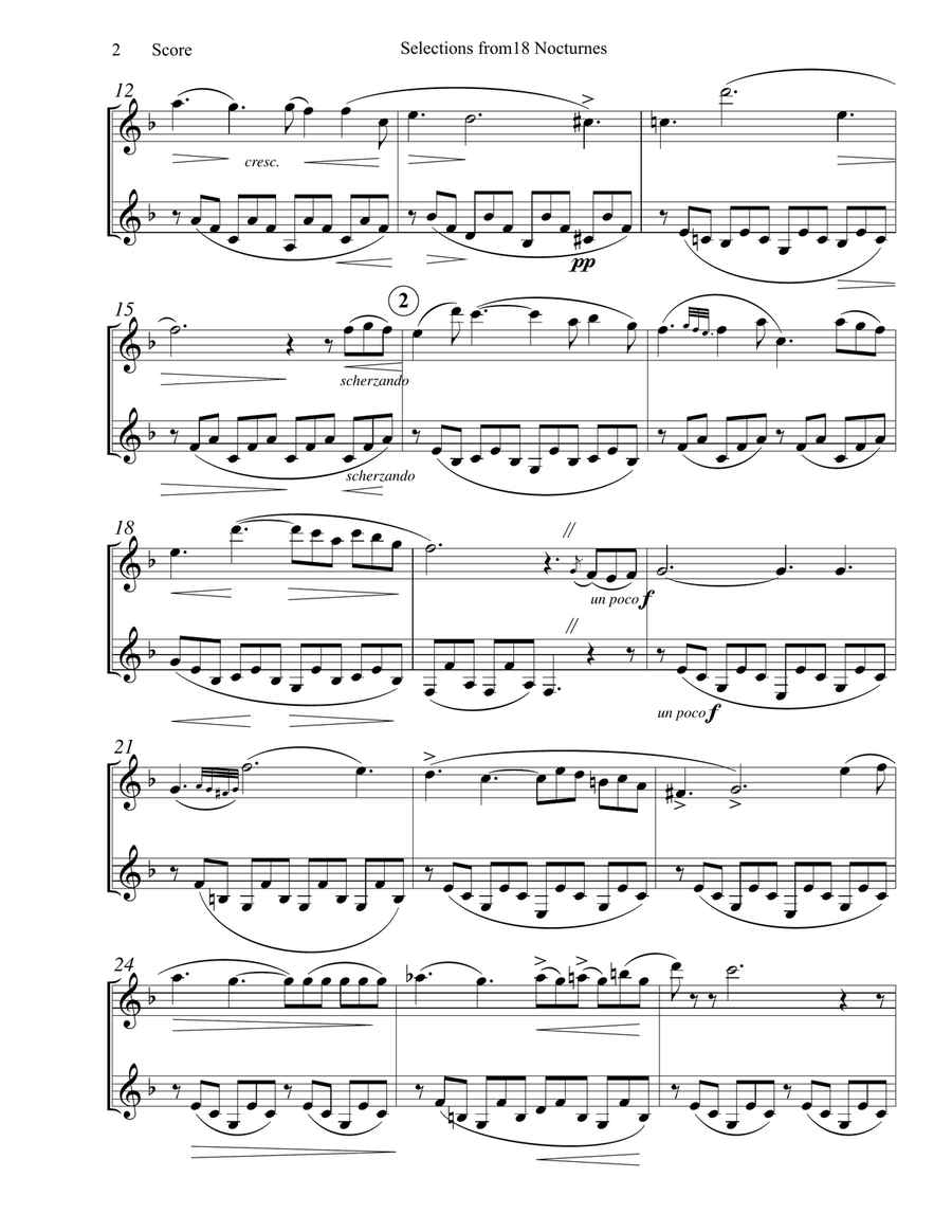 Clarinet Duets for students and their teachers Clarinet Duet scores gallery preview page 3
